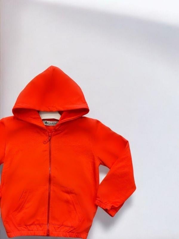 Kız Çocuk Fermuarlı Kapüşonlu Hırka