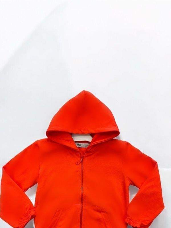 Kız Çocuk Fermuarlı Kapüşonlu Hırka