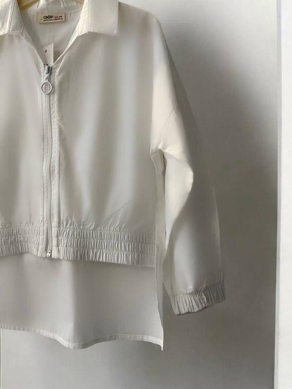 Kız Çocuk Fermuarlı Önü Kısa Arkası Uzun Gömlek