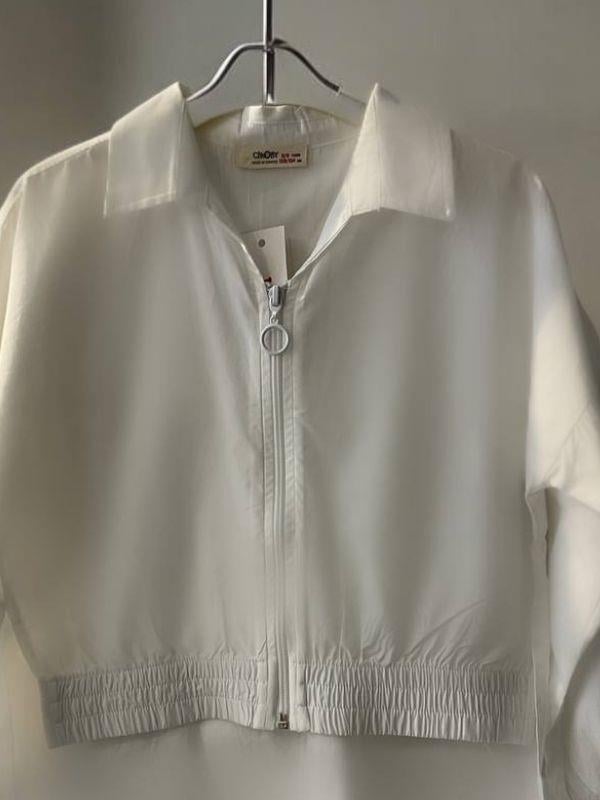 Kız Çocuk Fermuarlı Önü Kısa Arkası Uzun Gömlek