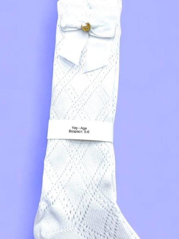 Kız Çocuk File Golf Diz Altı Çorap