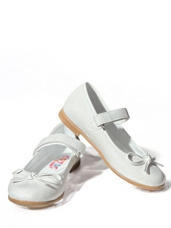 Kız Çocuk Fiyonk Detaylı Ortopedik Tabanlı Babet