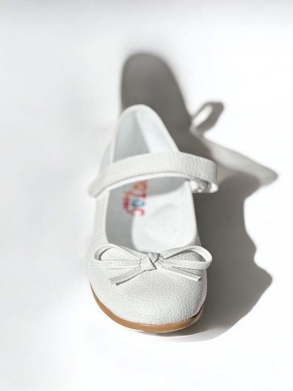 Kız Çocuk Fiyonk Detaylı Ortopedik Tabanlı Babet