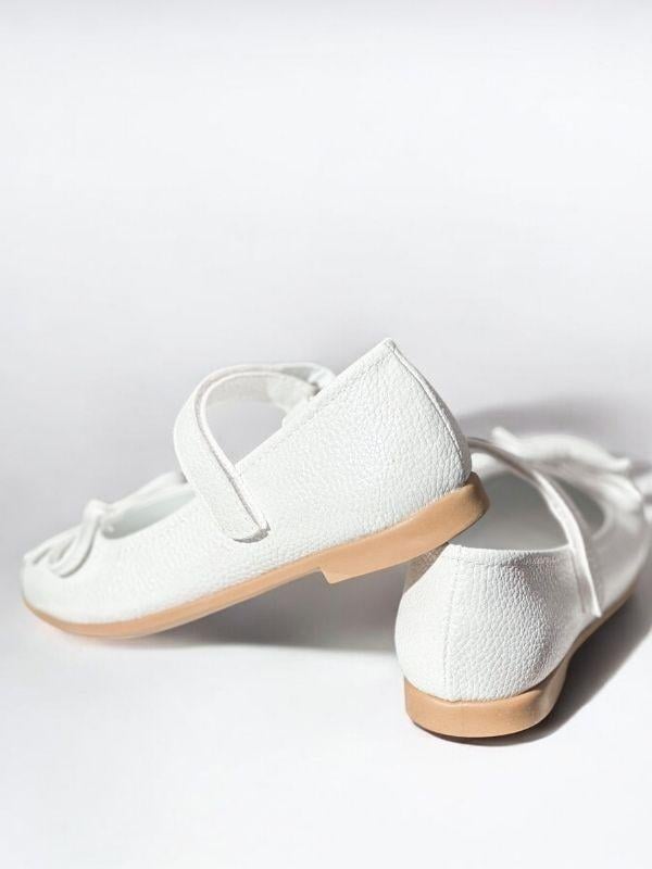 Kız Çocuk Fiyonk Detaylı Ortopedik Tabanlı Babet