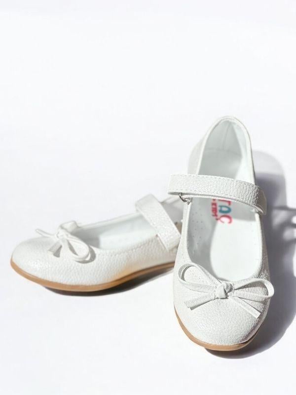 Kız Çocuk Fiyonk Detaylı Ortopedik Tabanlı Babet