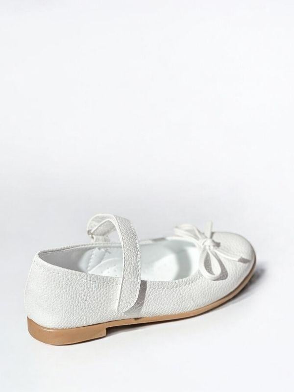 Kız Çocuk Fiyonk Detaylı Ortopedik Tabanlı Babet