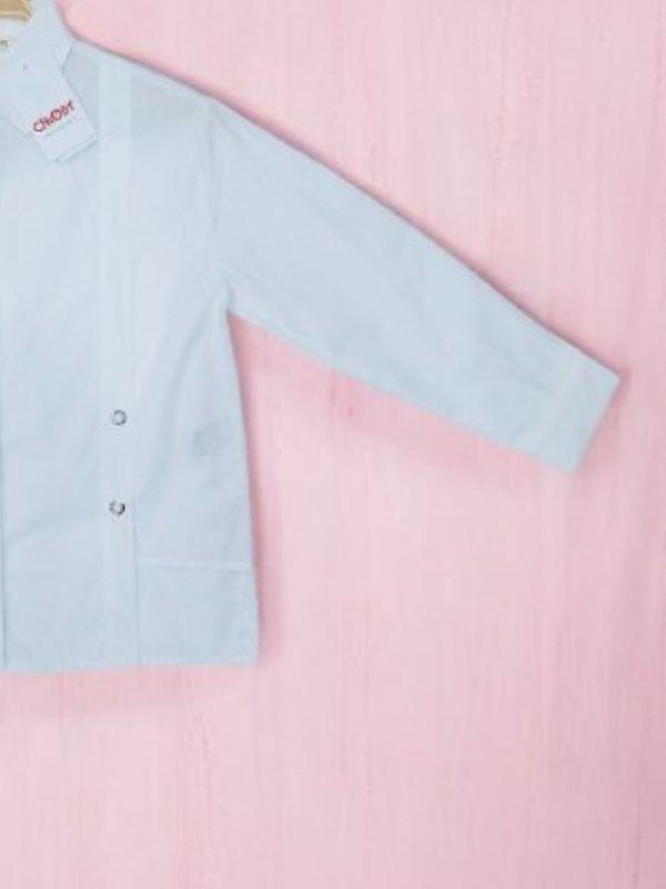 Kız Çocuk Gizli Düğmeli Beyaz Gömlek