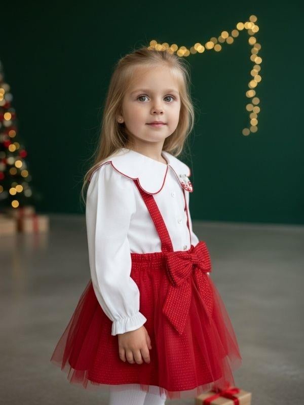 Kız Çocuk Gömlek ve Salopet İkili Takım