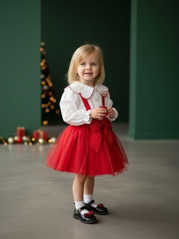 Kız Çocuk Gömlek ve Salopet İkili Takım