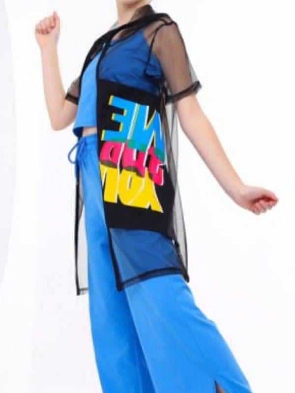 Kız Çocuk İçi Askılı Üstü Uzun Tül Hırka