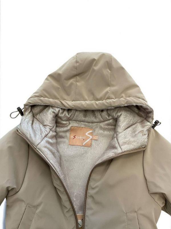 Kız Çocuk İçi Kadife Cepli Mont