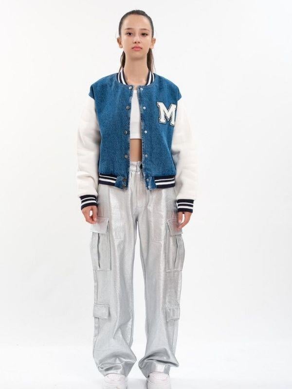 Kız Çocuk İçi Kapitone Kot Kolej Mont