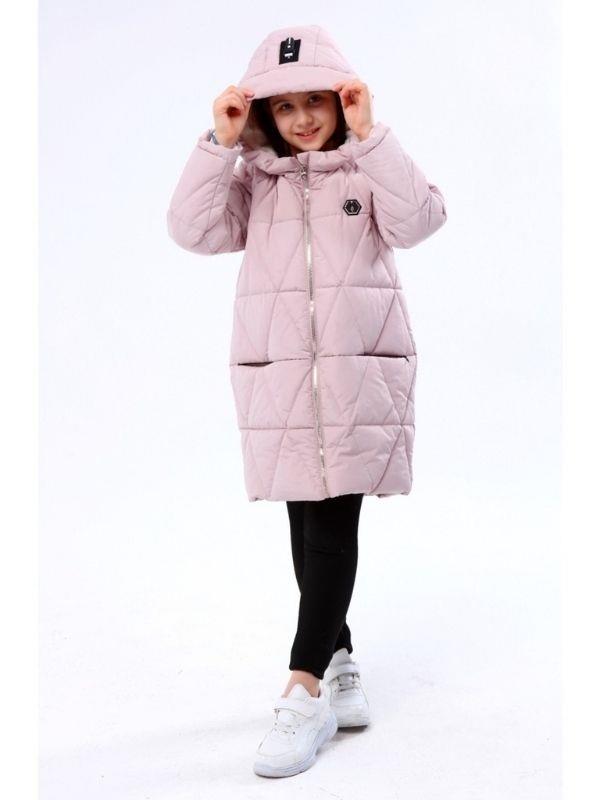 Kız Çocuk İçi Peluş Gizli Cep Detaylı Fermuarlı Mont