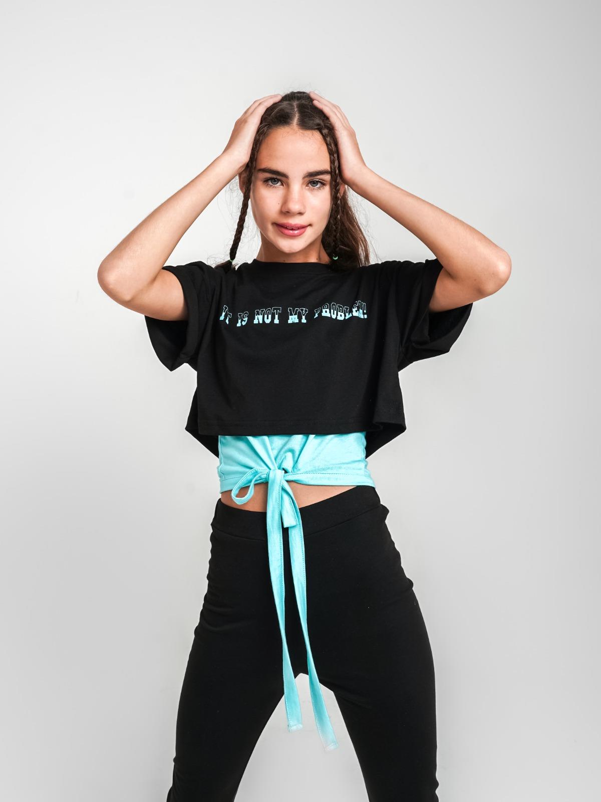 Kız Çocuk İkili İçi Askılı Atlet Üzeri Düşük Kol Tshirt