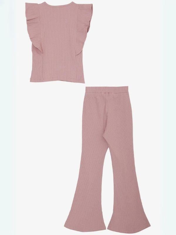 Kız Çocuk İspanyol Paça Taytlı Takım