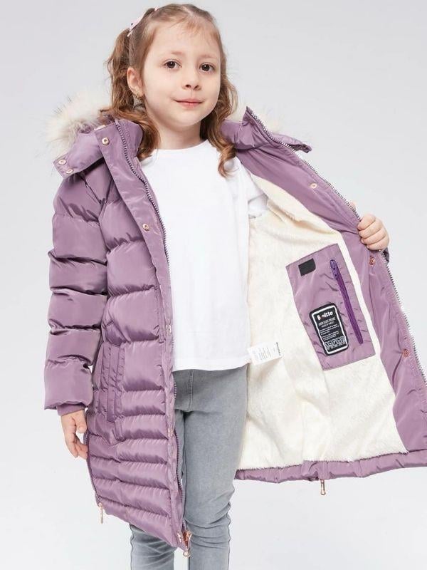 Kız Çocuk Kapüşon Kürklü Uzun Kalın Kaban