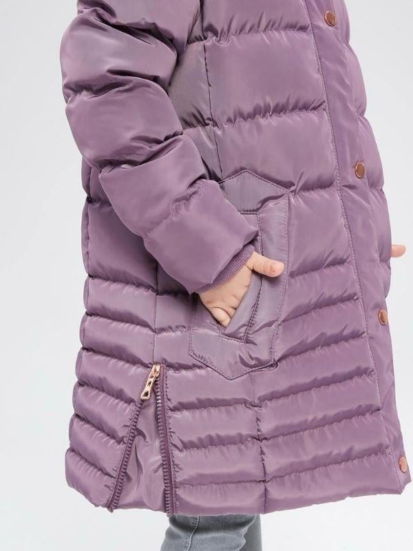 Kız Çocuk Kapüşon Kürklü Uzun Kalın Kaban