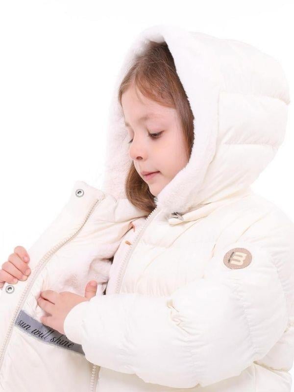 Kız Çocuk Kapüşonlu Balon Kalın Mont