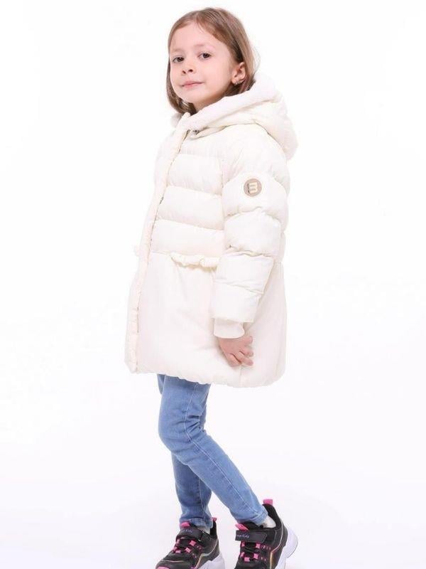 Kız Çocuk Kapüşonlu Balon Kalın Mont