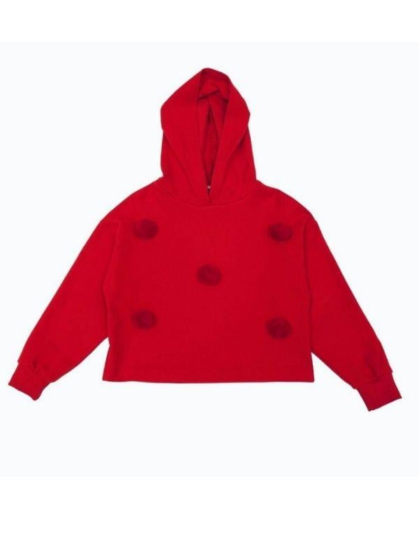 Kız Çocuk Kapüşonlu Ponponlu Sweatshirt