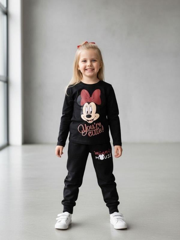 Kız Çocuk Karakter Baskılı Uzun Kollu Pijama Takımı