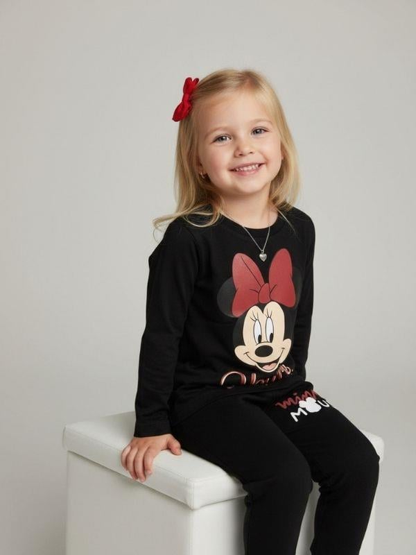 Kız Çocuk Karakter Baskılı Uzun Kollu Pijama Takımı