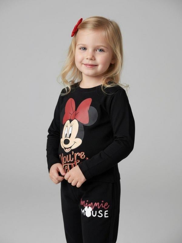 Kız Çocuk Karakter Baskılı Uzun Kollu Pijama Takımı