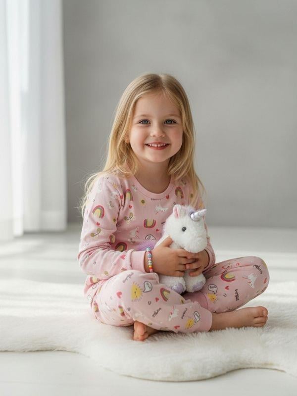 Kız Çocuk Karakter Desenli Pamuklu Pijama Takımı(6-9 ay 9 yaş Aralığı )