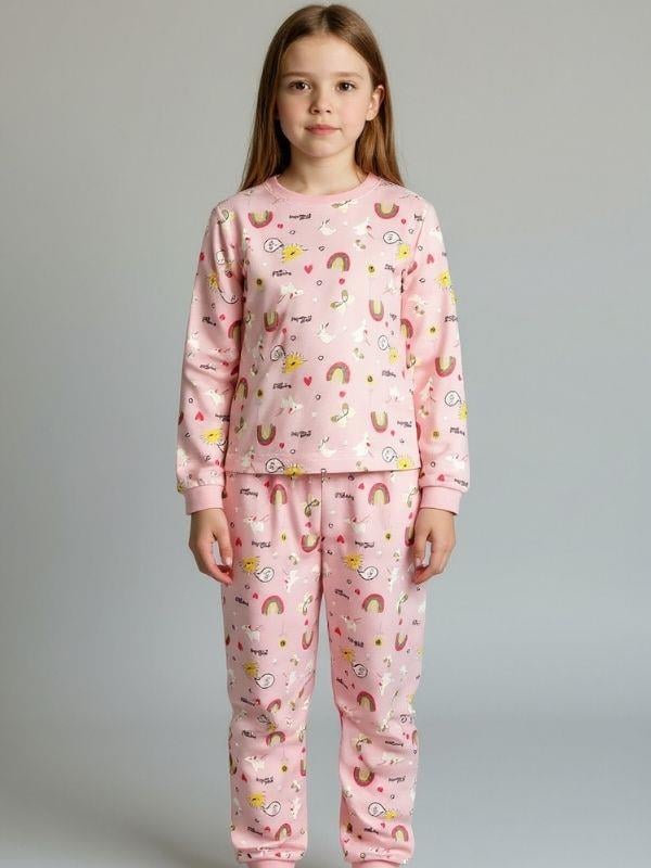 Kız Çocuk Karakter Desenli Pamuklu Pijama Takımı(6-9 ay 9 yaş Aralığı )