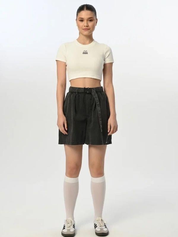 Kız Çocuk Kemerli Yüksek Bel Şort