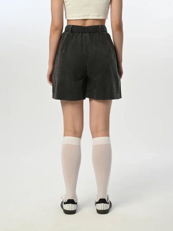 Kız Çocuk Kemerli Yüksek Bel Şort