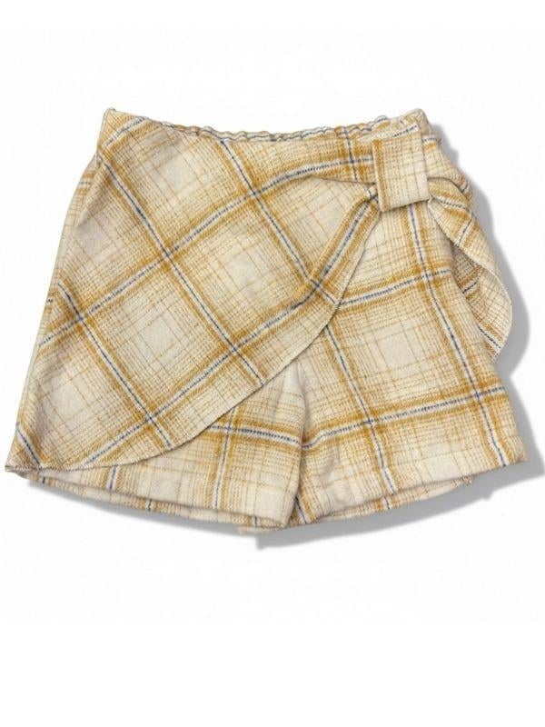 Kız Çocuk Kışlık Ekose Şort Etek