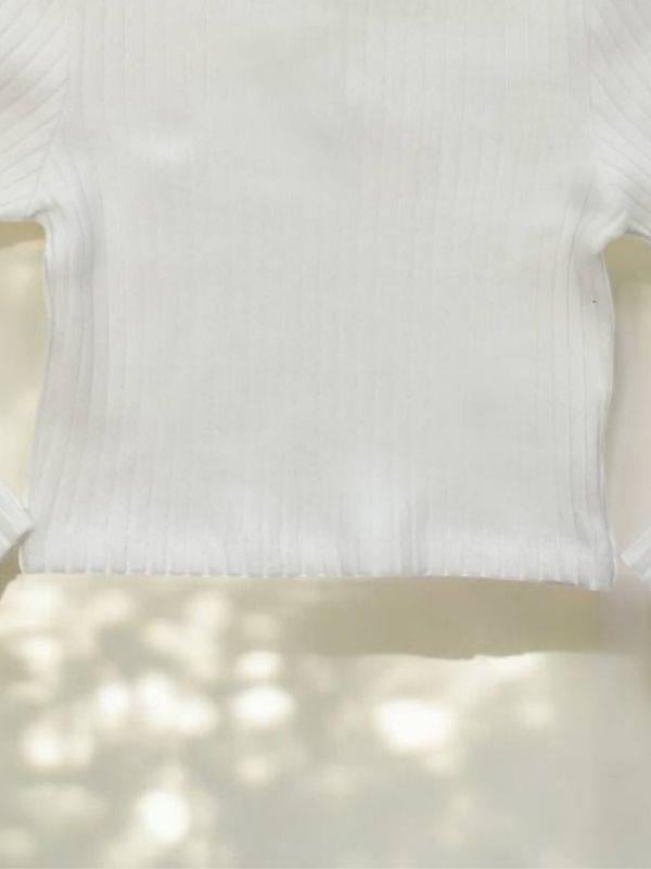 Kız Çocuk Kışlık Yuvarlak Yaka Fittili Basıc Kazak