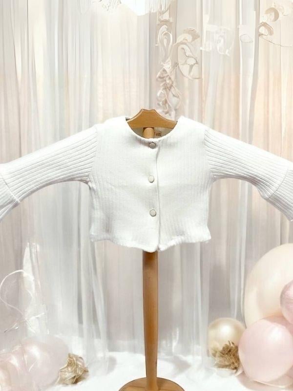 Kız Çocuk Kolları İspanyol Kol Düğmeli Hırka