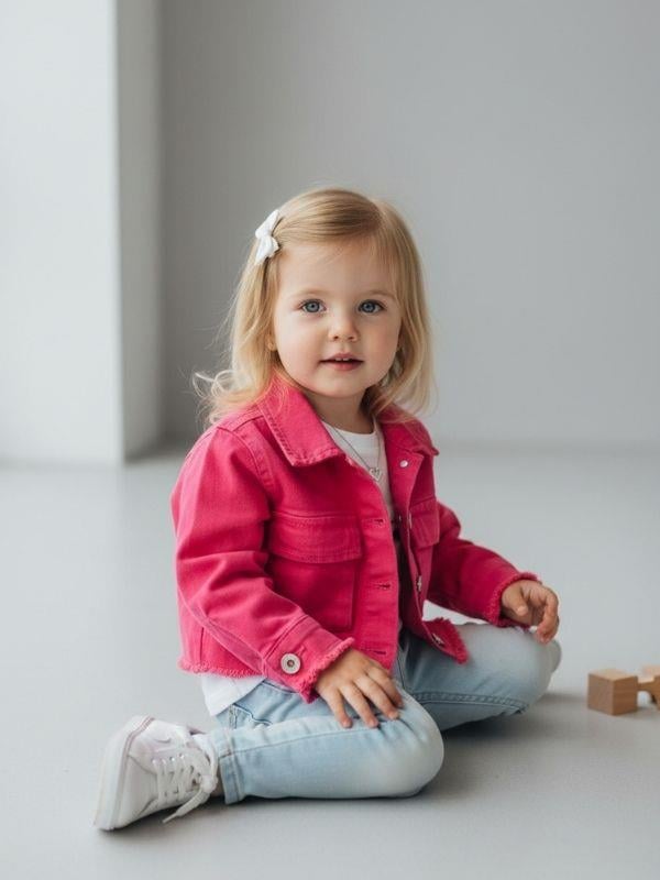 Kız Çocuk Kot Ceket