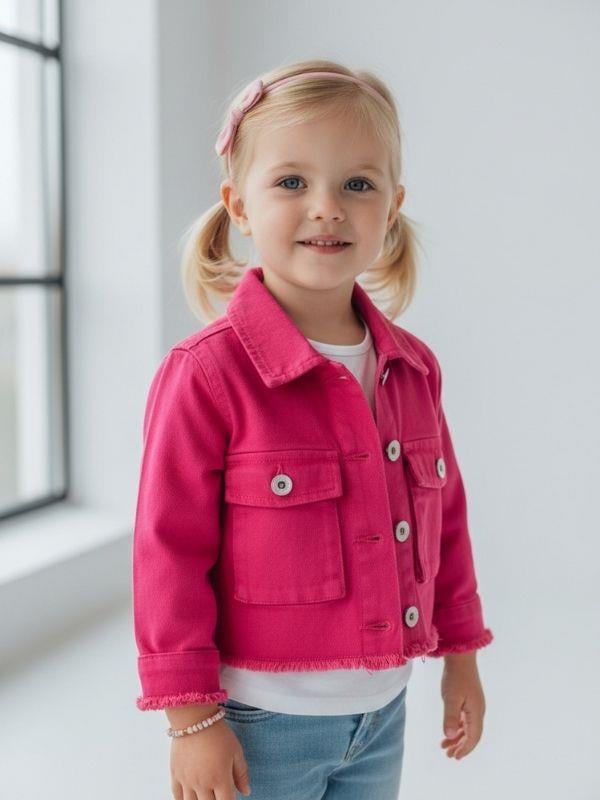 Kız Çocuk Kot Ceket