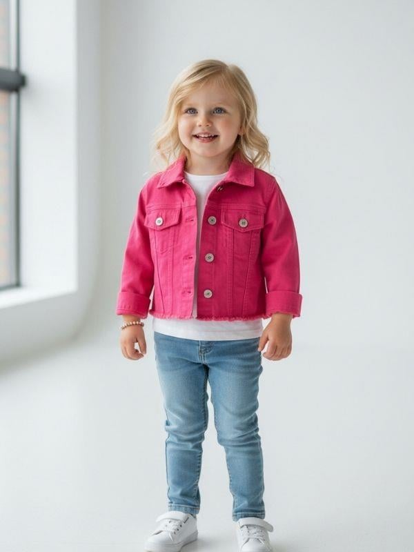 Kız Çocuk Kot Ceket