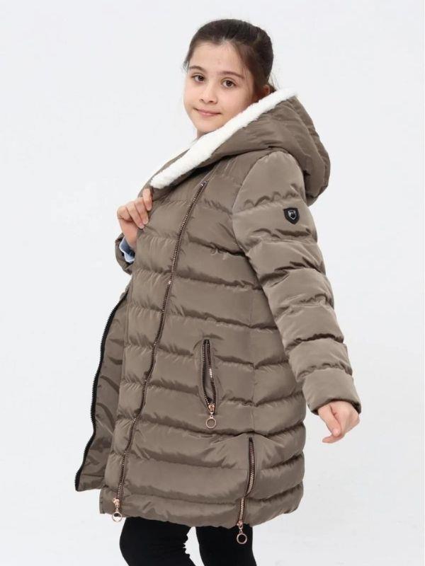 Kız Çocuk Kruvaze Fermuarlı Cepli Mont