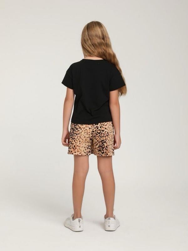 Kız Çocuk Leopar Desenli Şort Etek