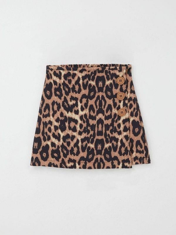 Kız Çocuk Leopar Desenli Şort Etek