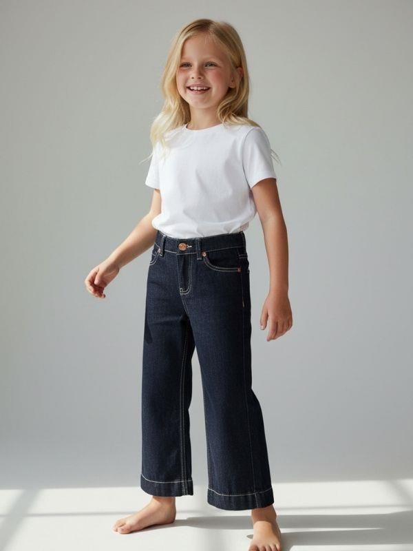 Kız Çocuk Modern Straight Fit Denim Pantolon