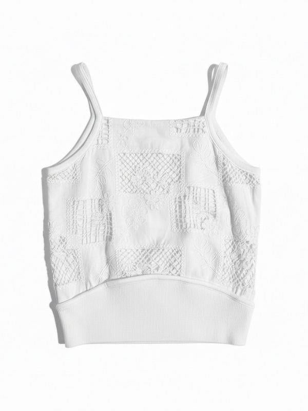 Kız Çocuk Motif Desenli Askılı Bluz