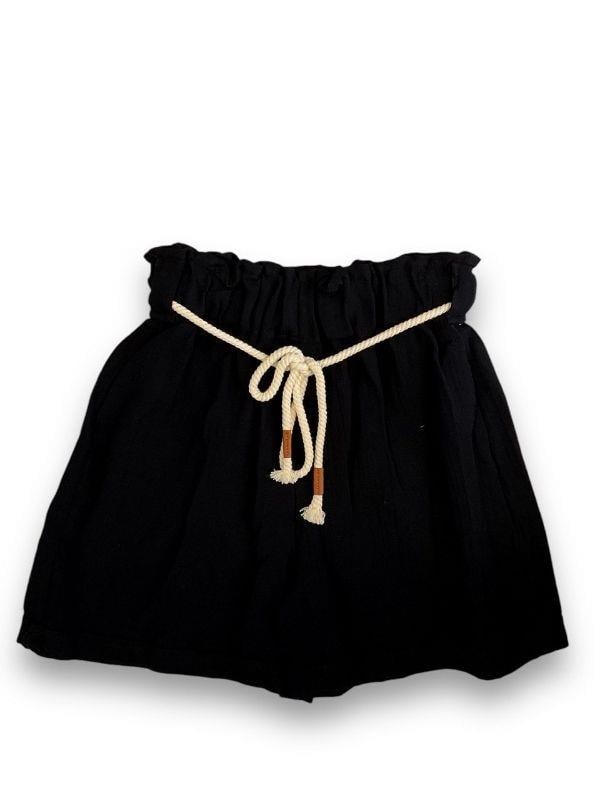 Kız Çocuk Müslin Kumaş Croplu Şortlu Takım