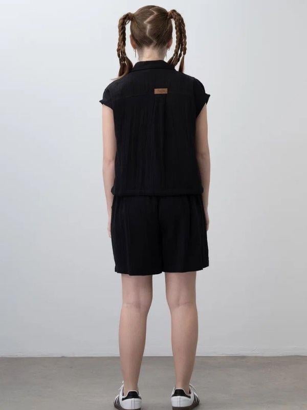 Kız Çocuk Müslin Şortlu Takım