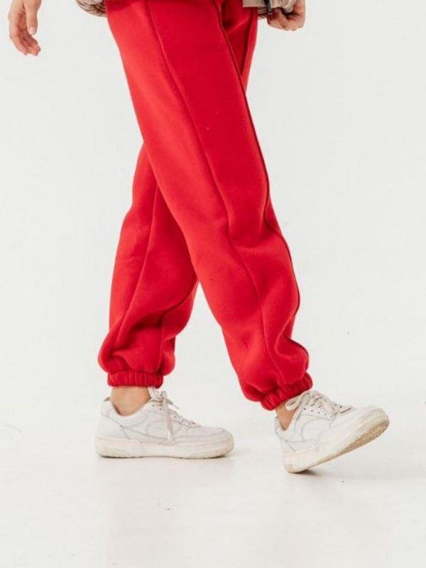 Kız Çocuk Nervürlü Yüksek Bel 3 İplik Eşofman Alt