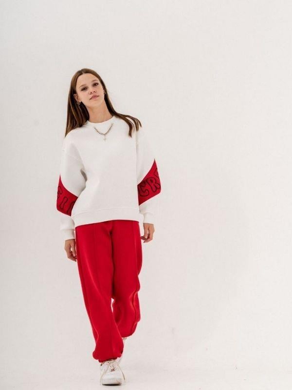 Kız Çocuk Nervürlü Yüksek Bel 3 İplik Eşofman Alt