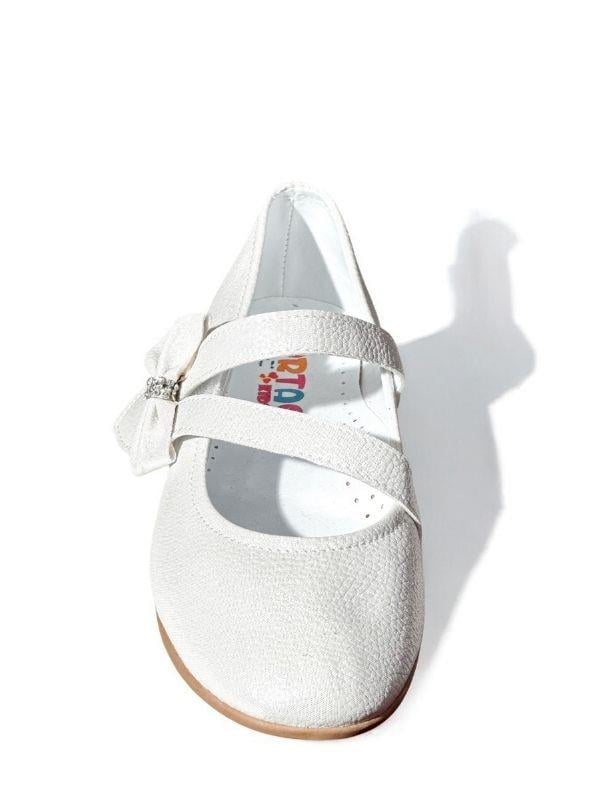 Kız Çocuk Ortopedik Tabanlı Fiyonklu Şık Cırtlı Babet