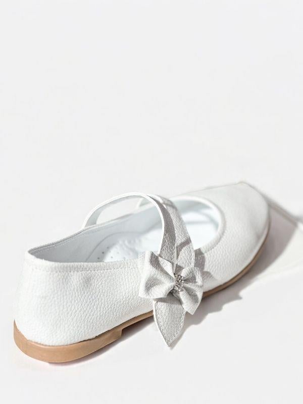 Kız Çocuk Ortopedik Tabanlı Fiyonklu Şık Cırtlı Babet