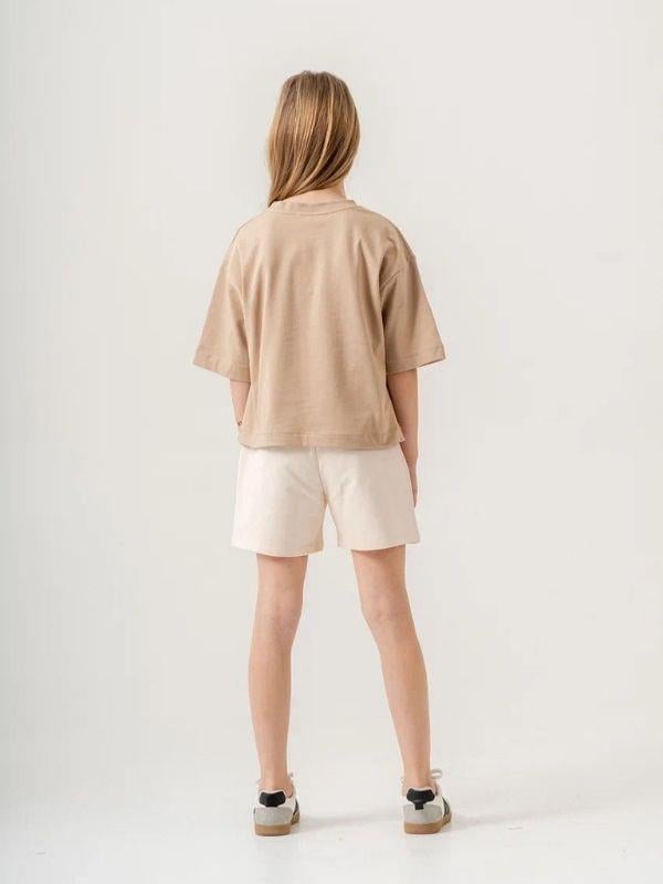 Kız Çocuk Pamuklu 74 Yazılı Şortlu Takım