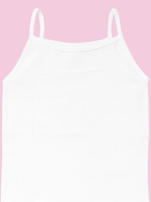 Kız Çocuk Pamuklu Askılı Biyeli Atlet